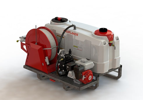 Croplands TrayPak, 600L, Deck Mount Sprayer, AR 35lpm Pump, 100m Retraspray hose reel and Turbo400 spray gun.